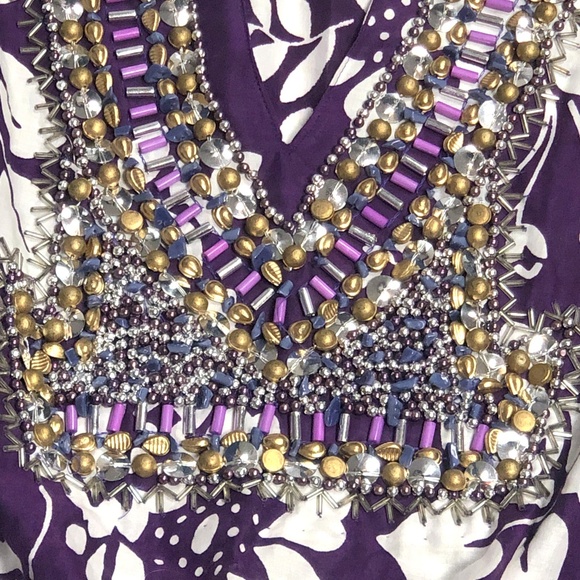 Tanya Marie S Haute Couture Tunic Top Dress Beaded - Picture 5 of 8